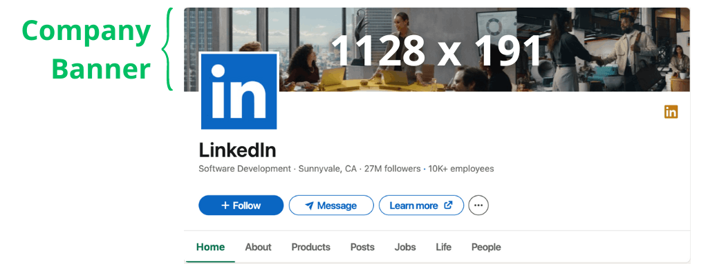 LinkedIn Company banner diagram